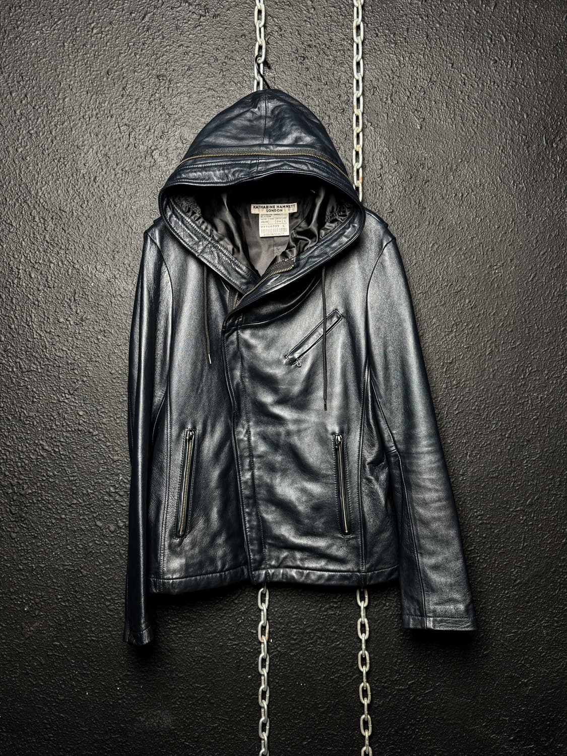 Katharine Hamnett - Hooded Leather Jacke 상품이미지6