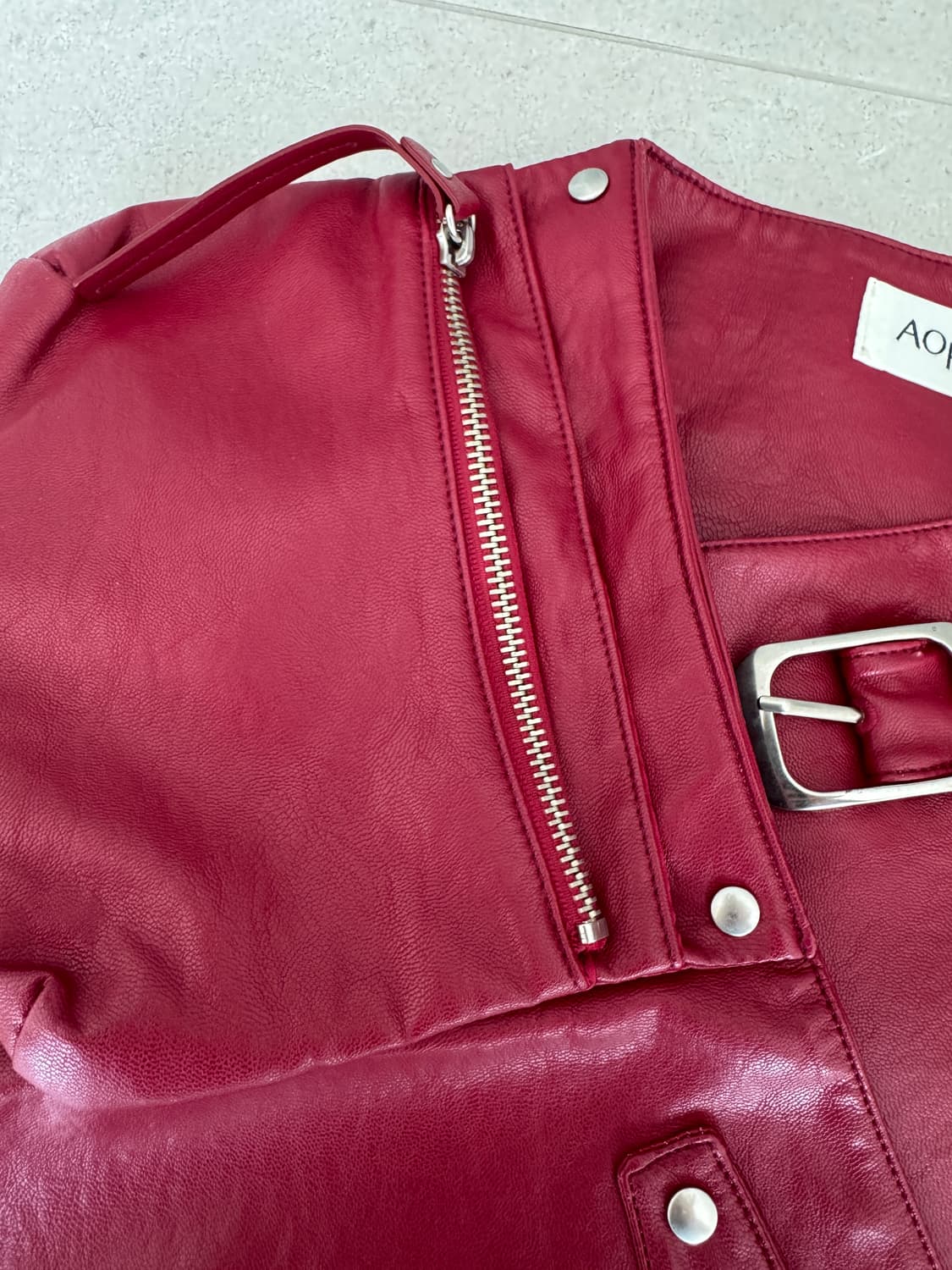 아옵트 벨트 스커트 (제니레드) 상품이미지4