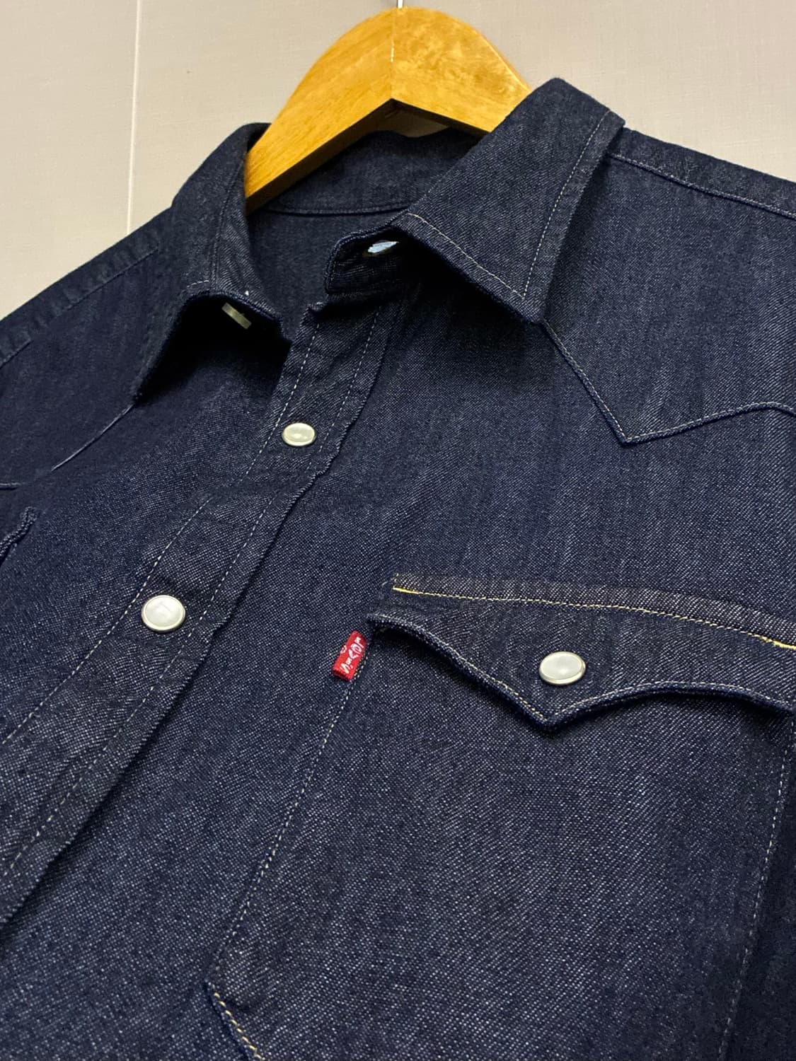 (L)리바이스 데님 투포켓 웨스턴셔츠 데님셔츠 인디고블루 levis 상품이미지4