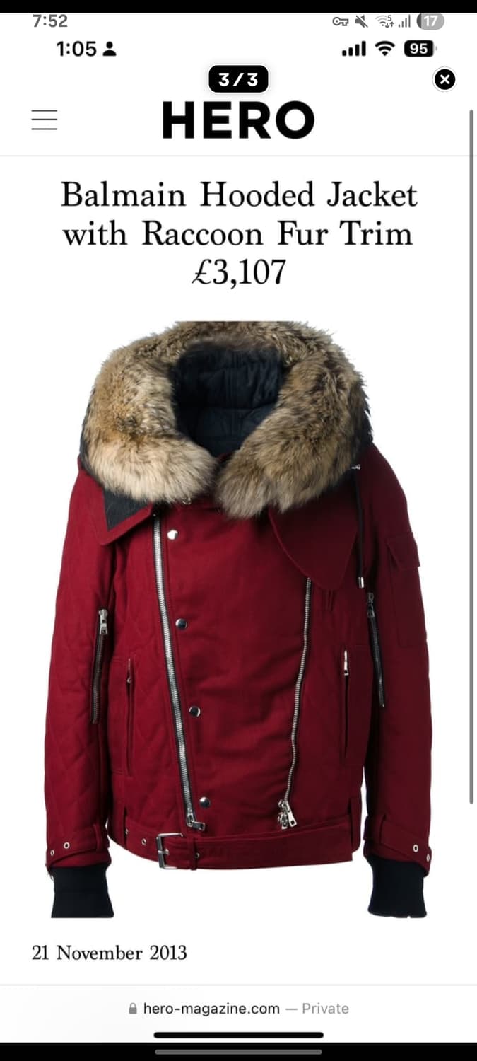 &&&&구매&&&&   발망 레드퍼 자켓 사이즈 M, L 상품이미지1