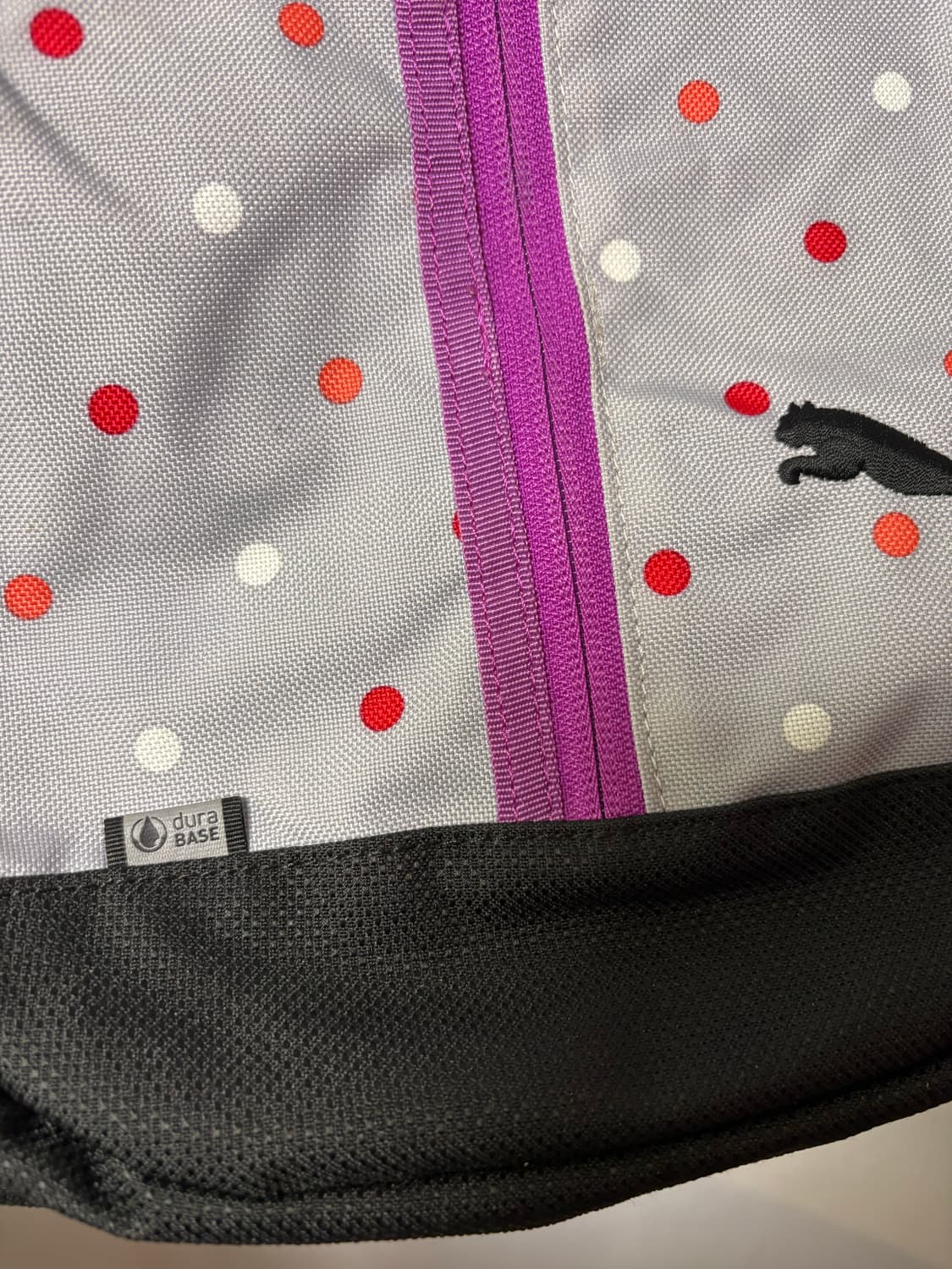 퓨마 퍼플 도트 백팩 일본 빈티지 가방 체크 상품이미지4