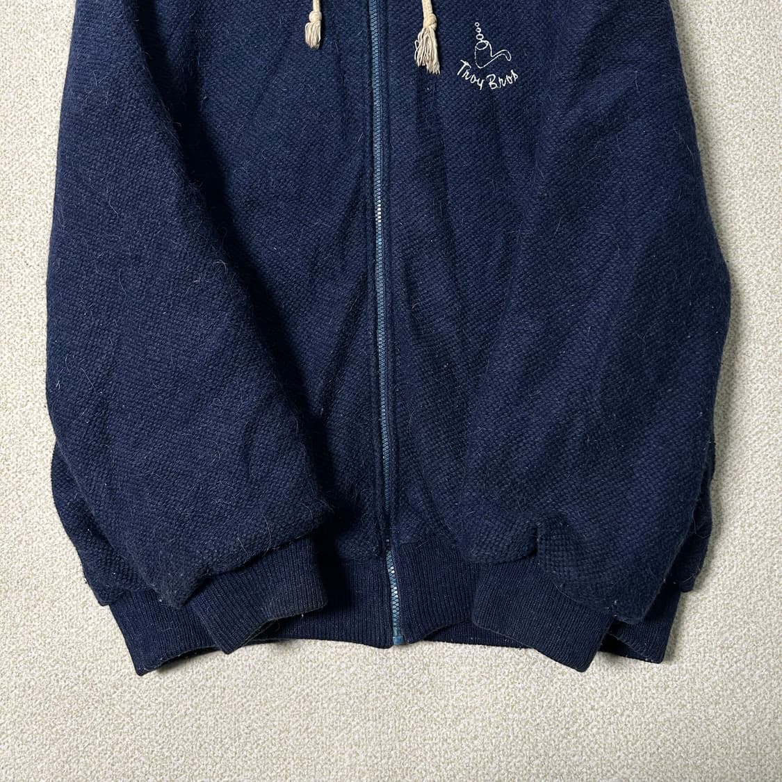  (L) Troy Bros 트로이브더라스 네이비 울 집업  상품이미지5