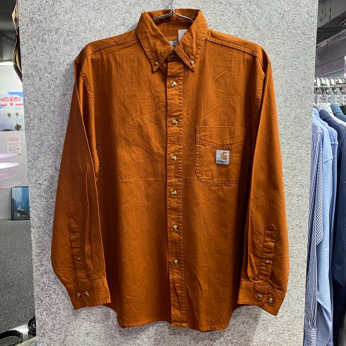 칼하트 패치로고 원포켓 브릭 셔츠 B3158 상품이미지2