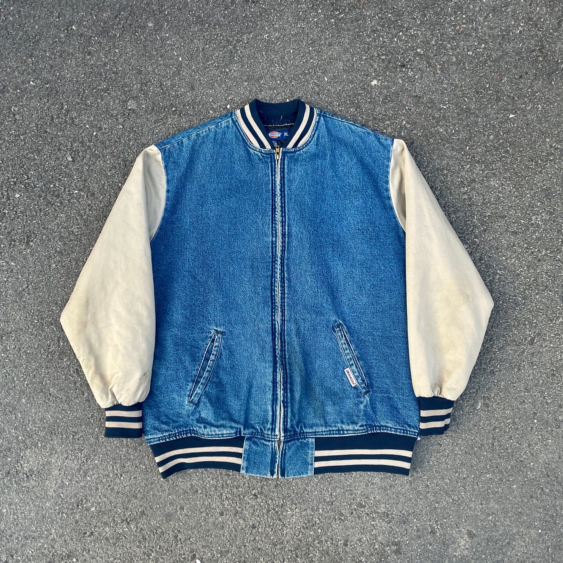 90s 디키즈 올드스쿨 데님 바시티 워크자켓 XL XXL 상품이미지1