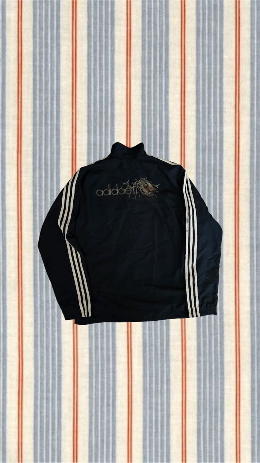 아디다스 빅로고 바람막이 자켓 검골 블랙 골드 100 상품이미지2