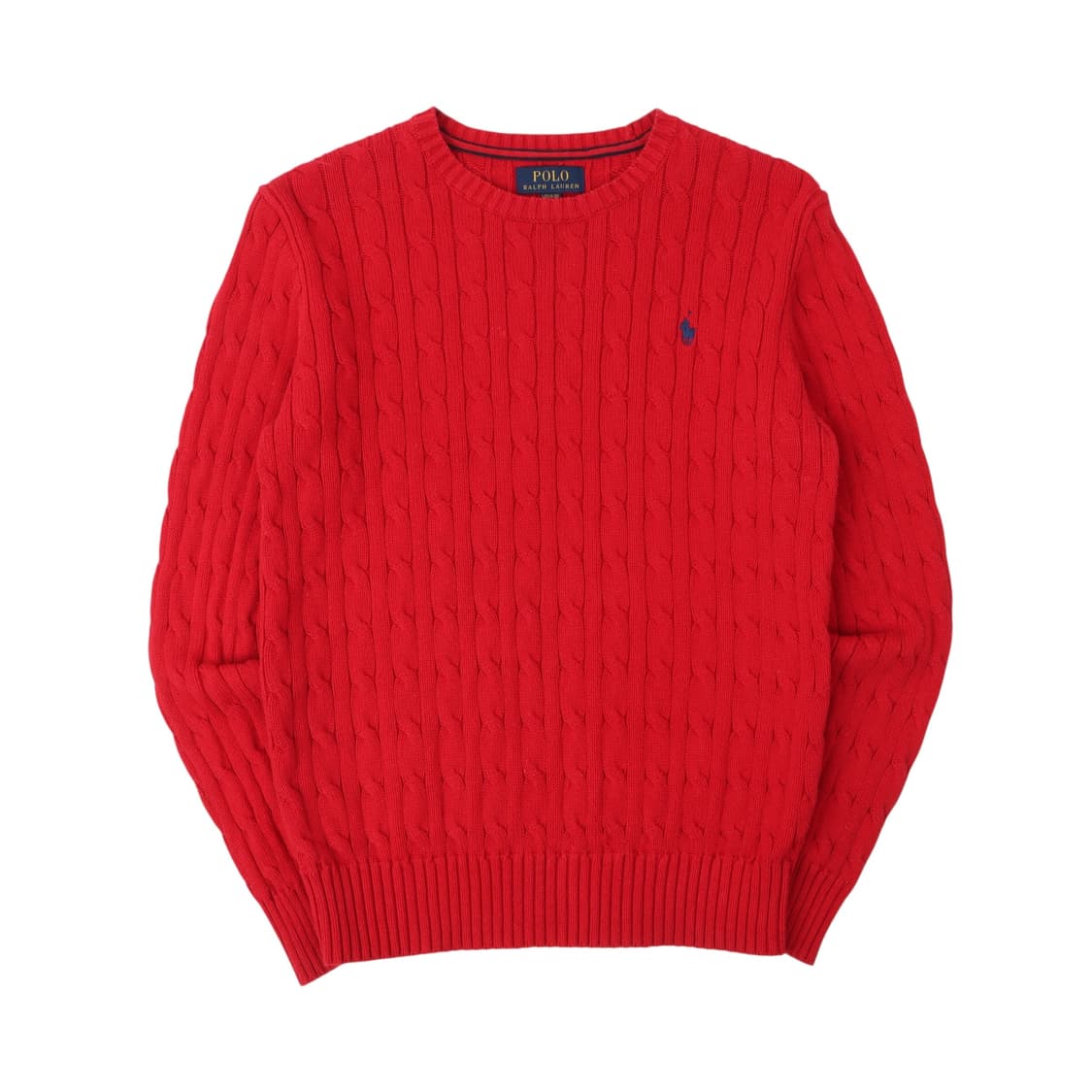 폴로 랄프로렌 레드 케이블 니트 상품이미지1
