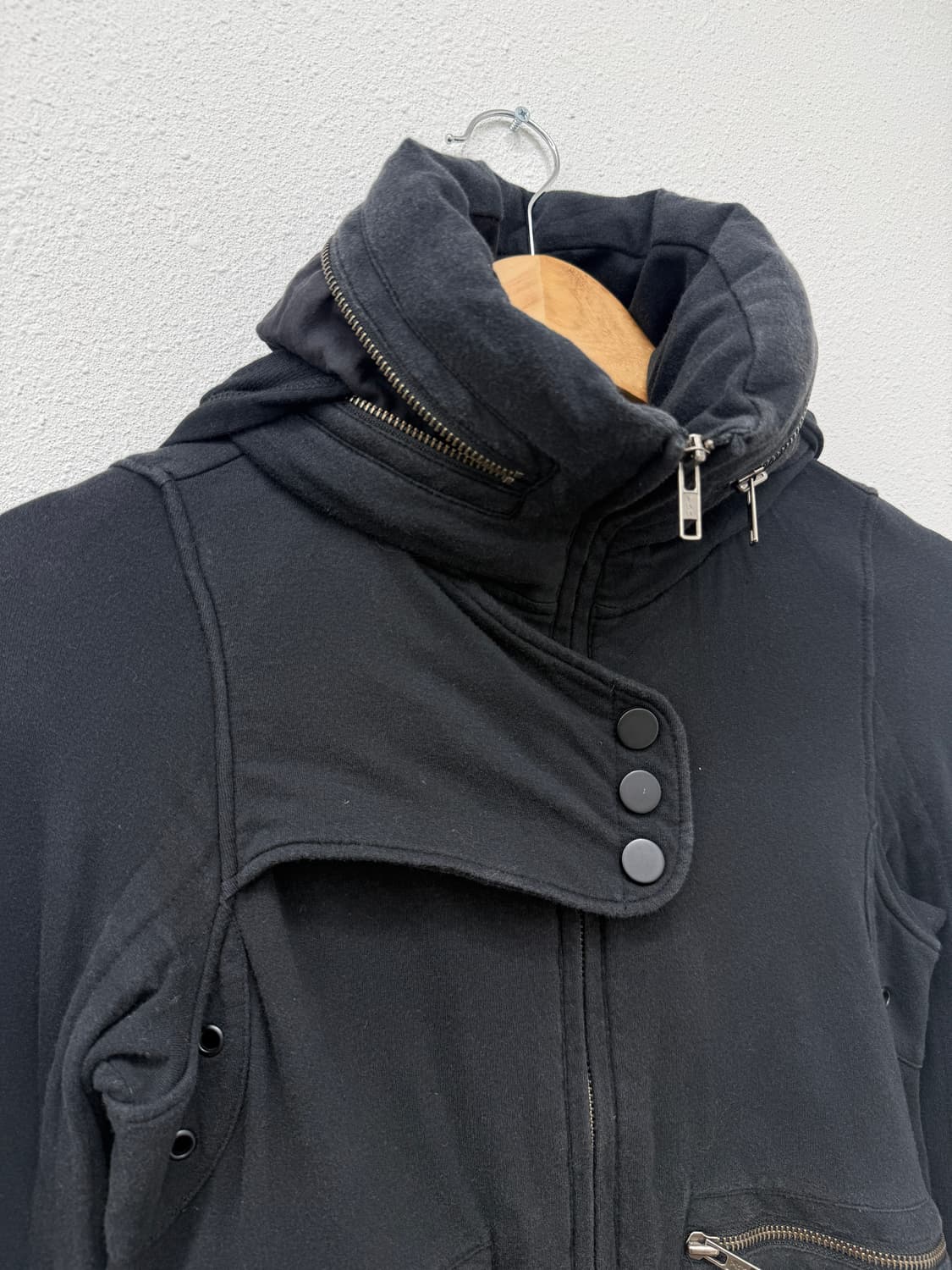 빈티지 Spiral Girl 버튼 하이넥 카라 슬림 집업 상품이미지5