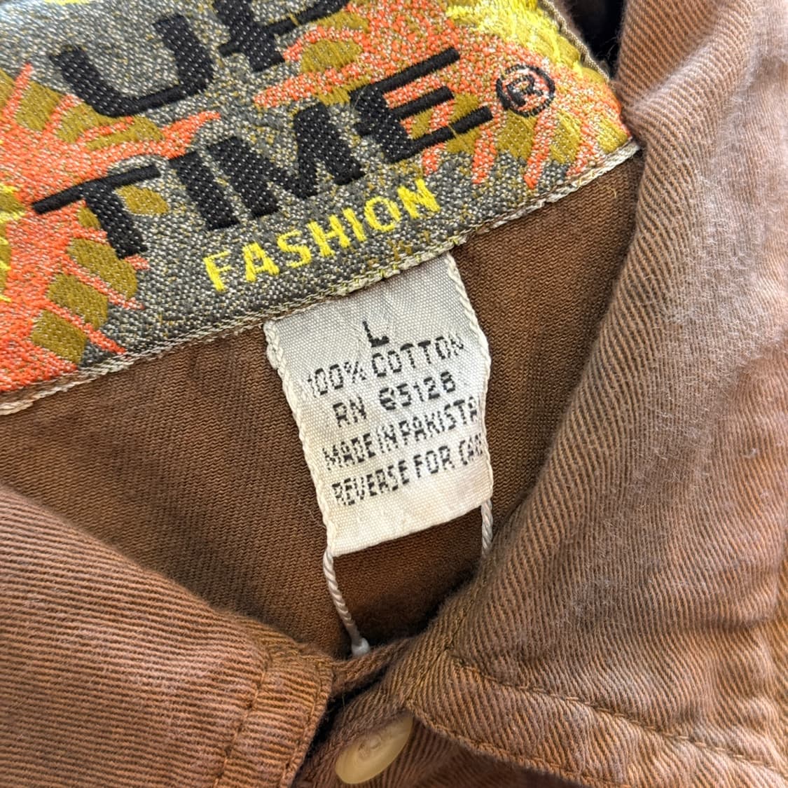 UP TIME 하드 페이딩 반팔 셔츠 L 파키스탄 생산 상품이미지10