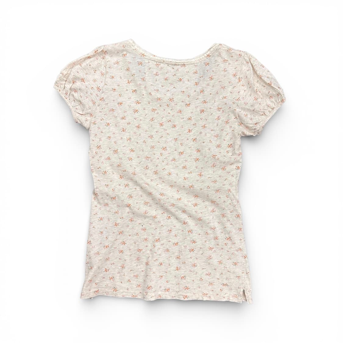 Flower Pattern Puff Cap Top 상품이미지3