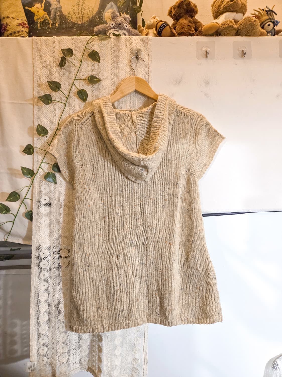 보카시 반팔 후드 가디건 상품이미지5