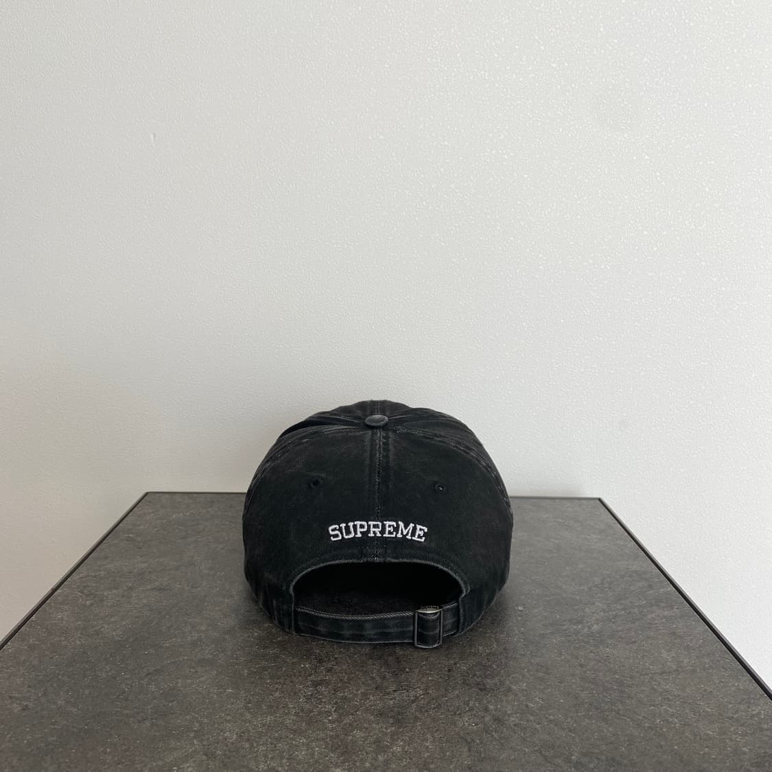 (OS) 슈프림 S로고 볼캡 모자 피그먼트 블랙 상품이미지4