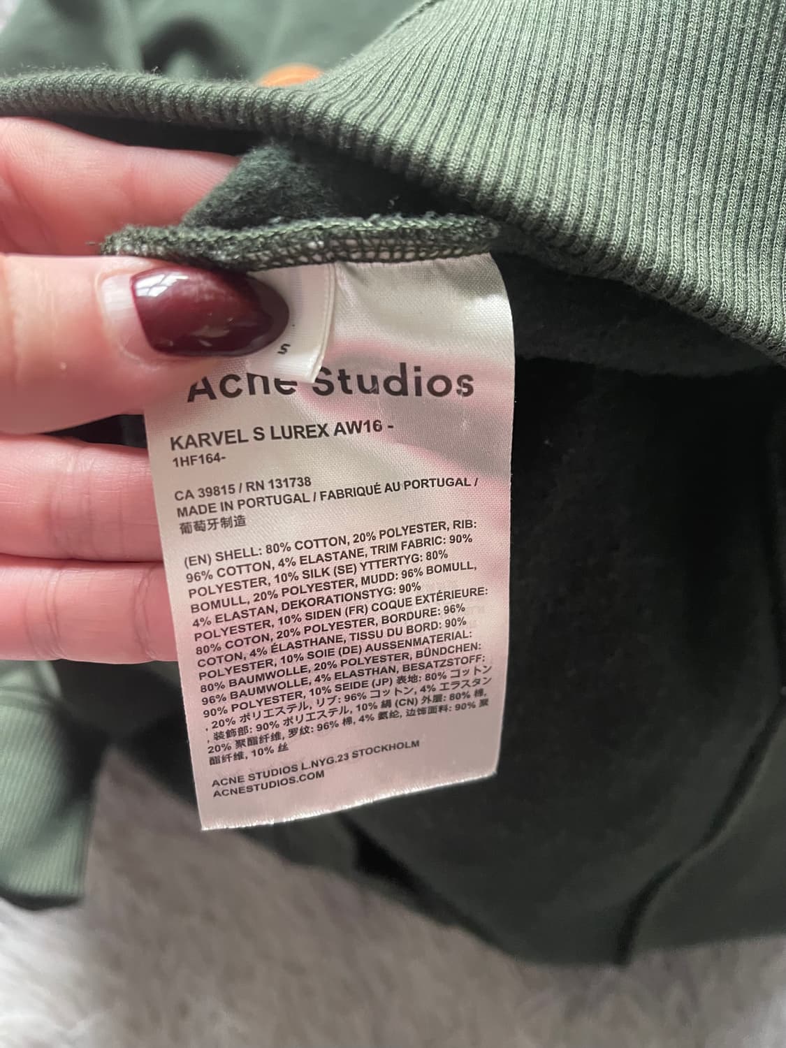 아크네 스튜디오 그린색 스웨트셔츠 상품이미지4