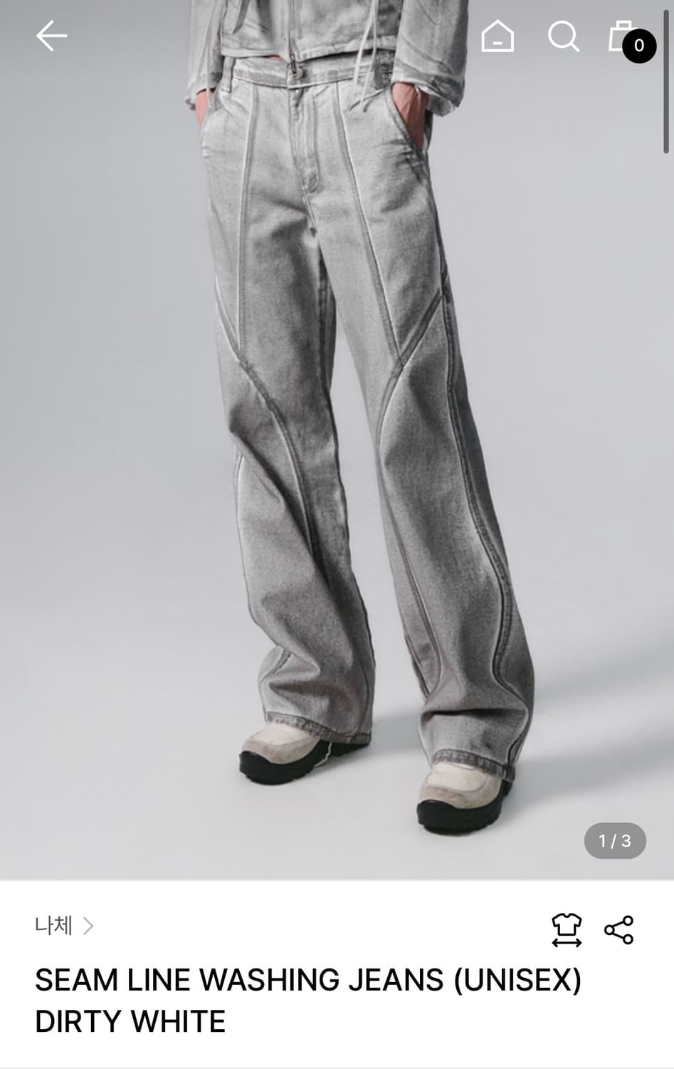 NACHE SEAM LINE WASHING JEANS 상품이미지1