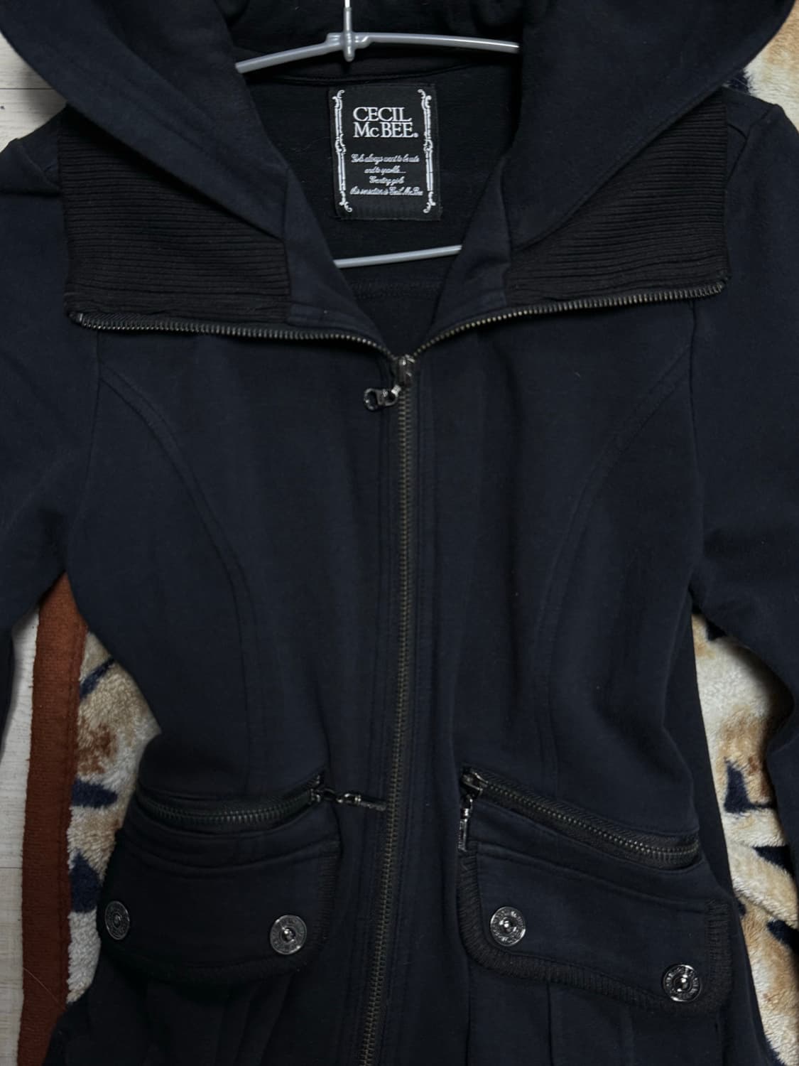 세실맥비 하이넥 y2k 대장 후드집업 상품이미지2