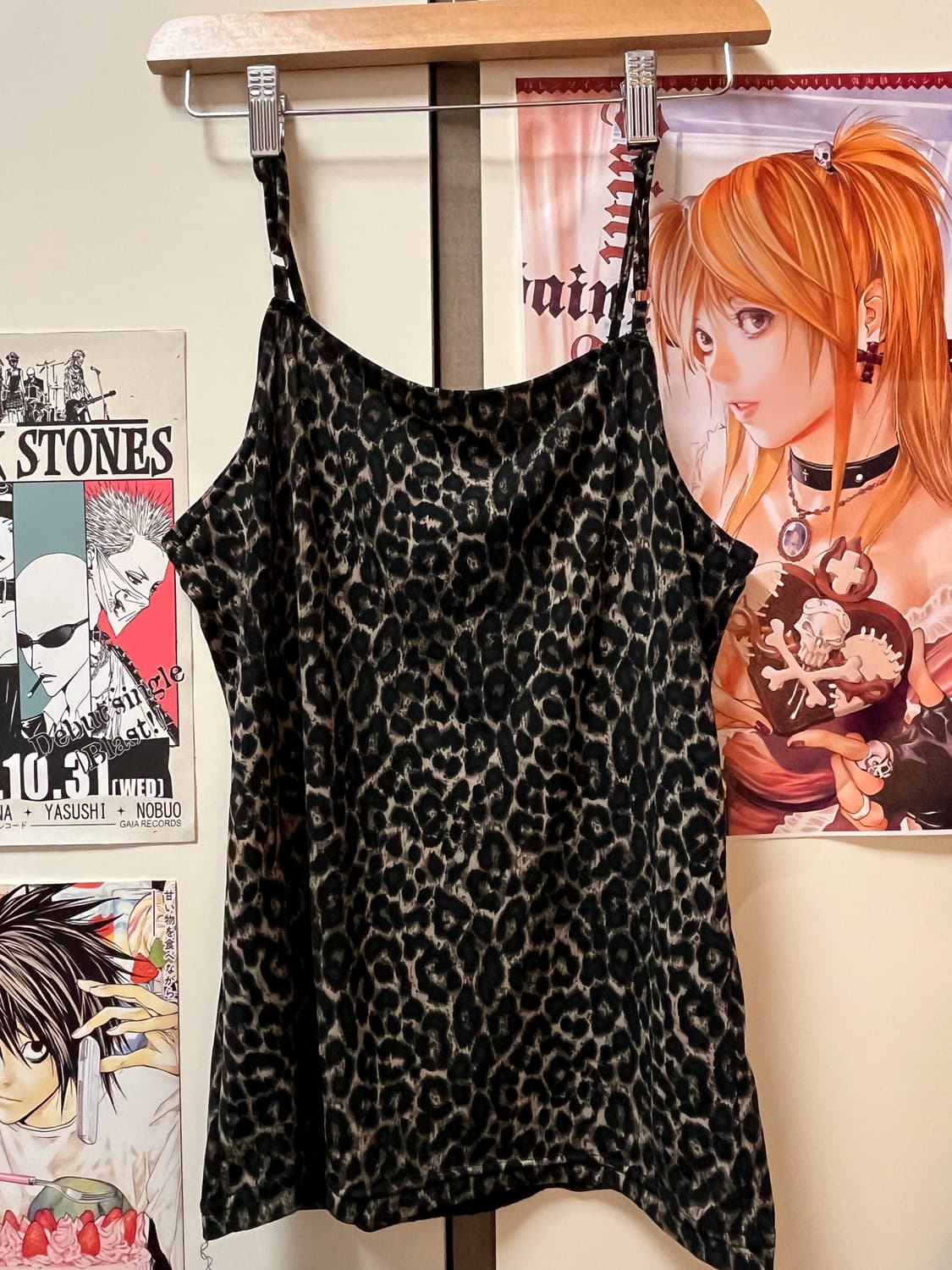 호피 블랙 레이스 나시탑 상품이미지2