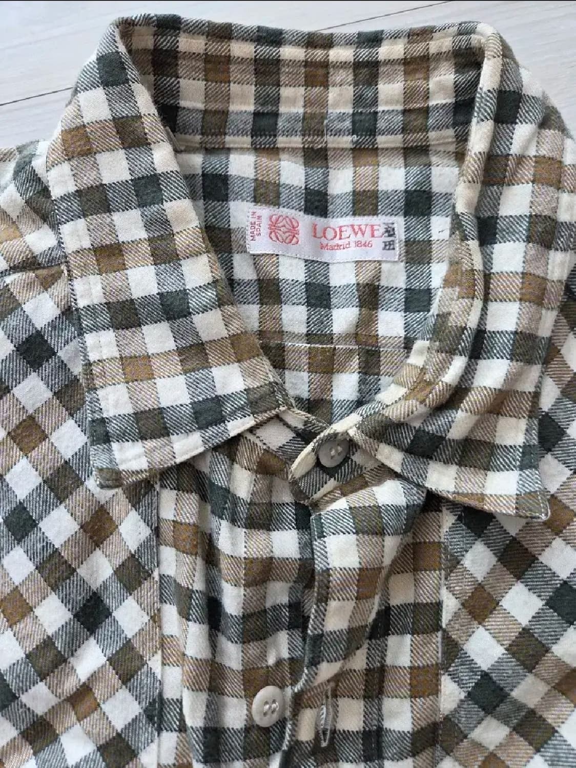 로에베 빈티지  마드라스 체크 셔츠 상품이미지3