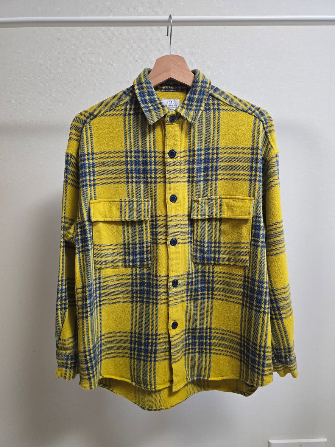 coen 코튼 레이온 체크 셔츠  상품이미지1