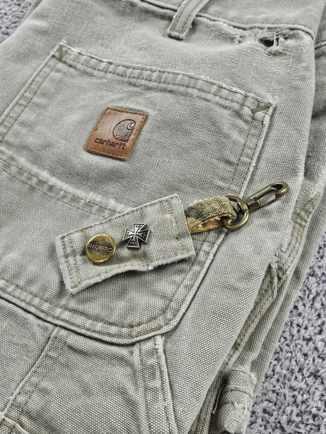 칼하트 버튼 핸드메이드 커스텀 카라비너 키링 ( OS ) / 10893 상품이미지6