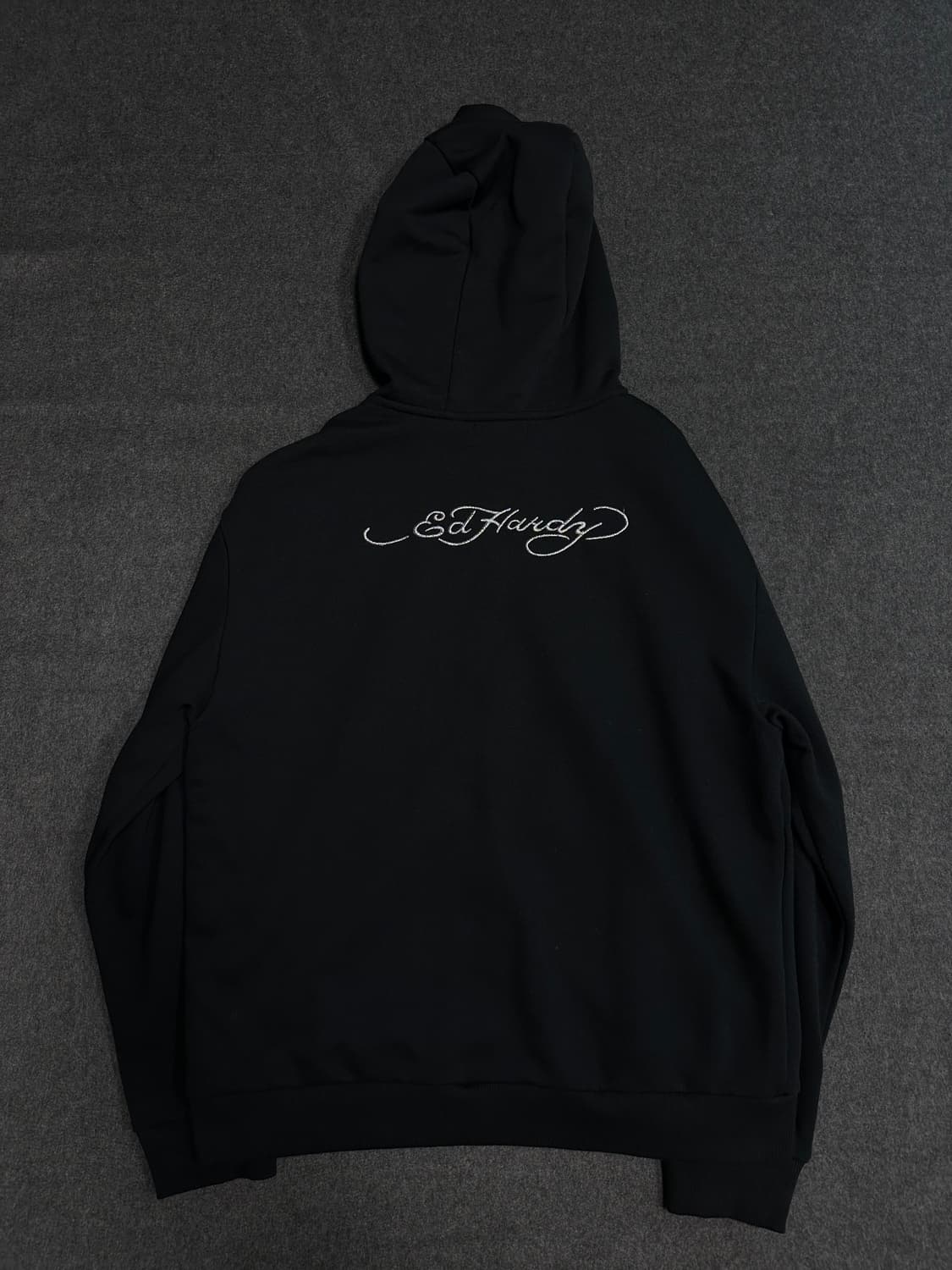 에드하디 백로고 후드집업 블랙 y2k 펑크 상품이미지4