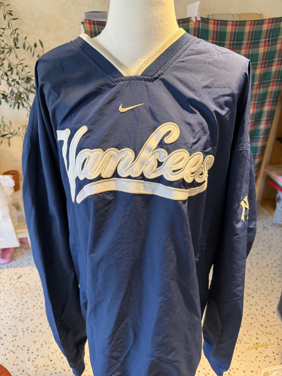 90‘s-00's 나이키 양키스 웜업 바람막이 자켓 윈드브레이커 XXL 상품이미지6