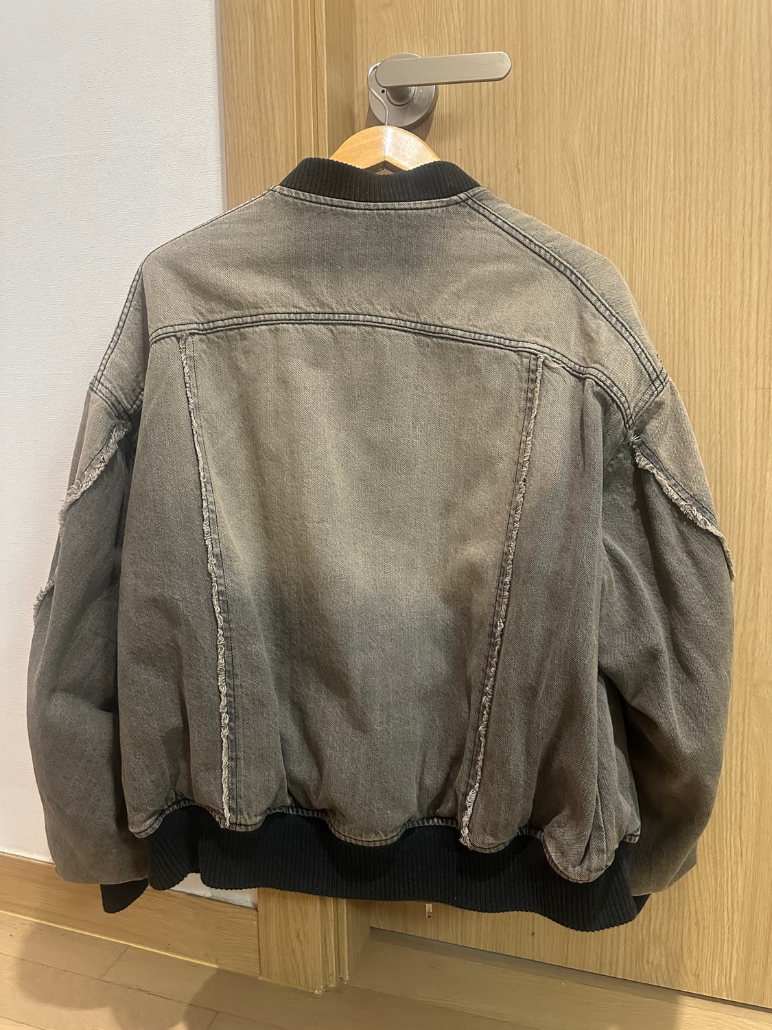 비긴202 빈티지 데님 MA-1  [Bleached Black] 상품이미지6