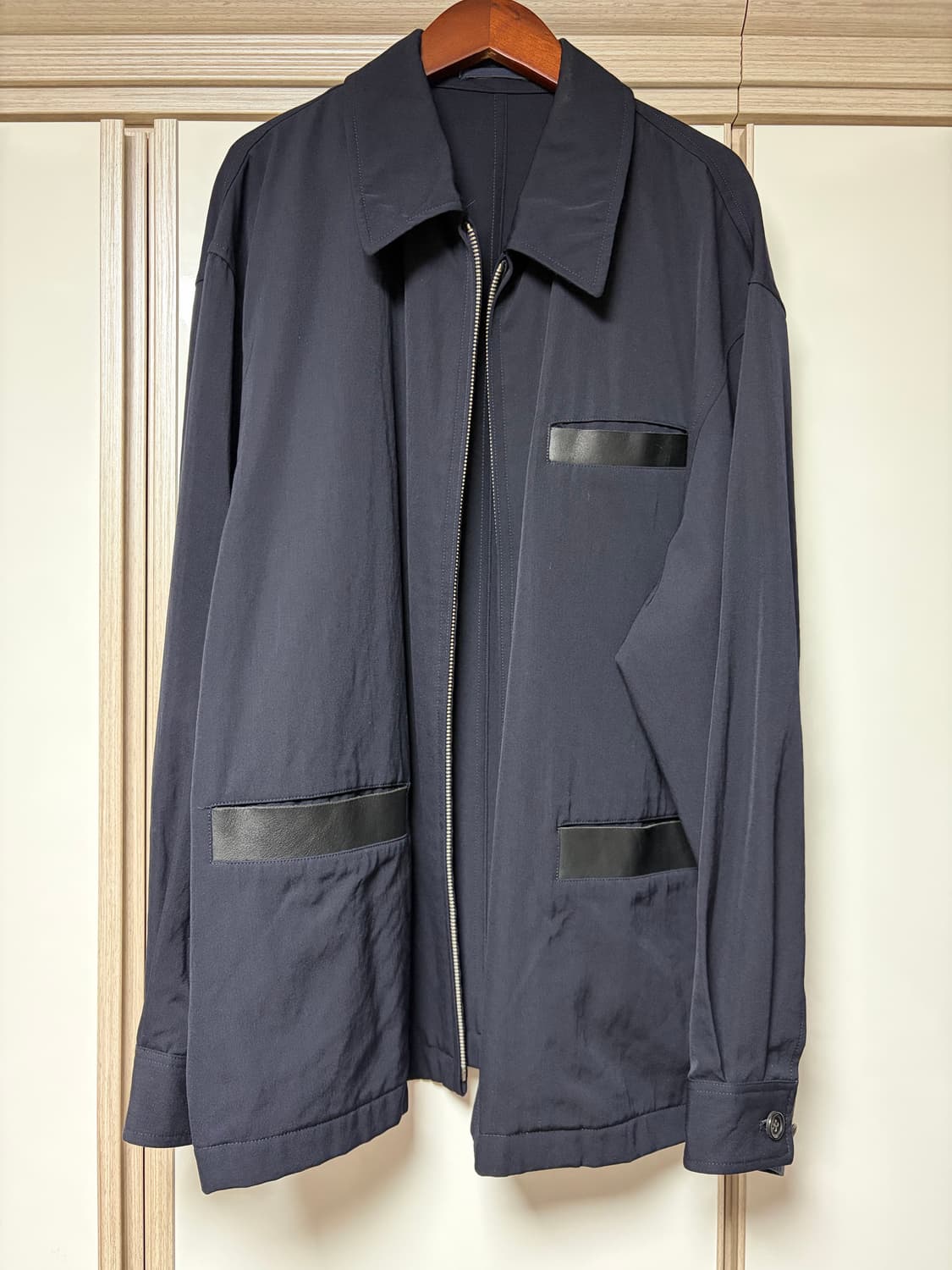 [M] 빈티지 90s 꼼데가르송옴므 울 레더 포켓 자켓 상품이미지1