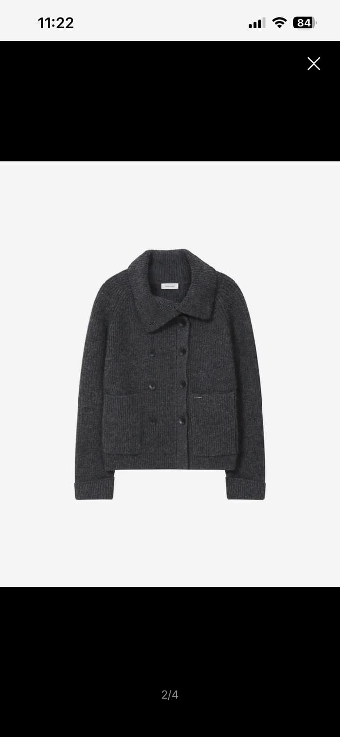 미세키서울 Double button bold knit CHARCOAL 상품이미지1