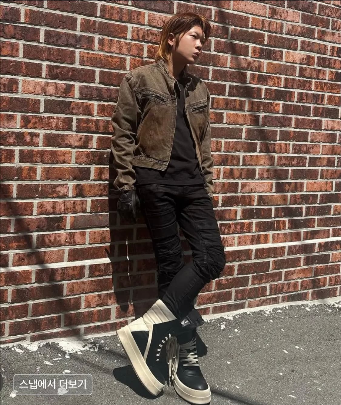 슈퍼서브 공용 워싱 크롭 데님 자켓 청자켓 M(95) 상품이미지2