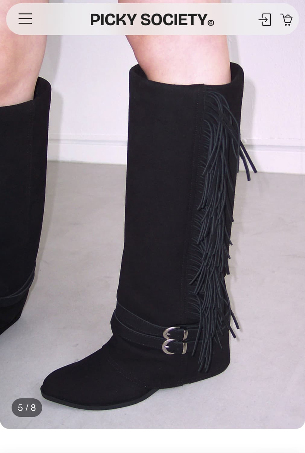 피키소사이어티 웨스턴 프린지 태슬 부츠 상품이미지1