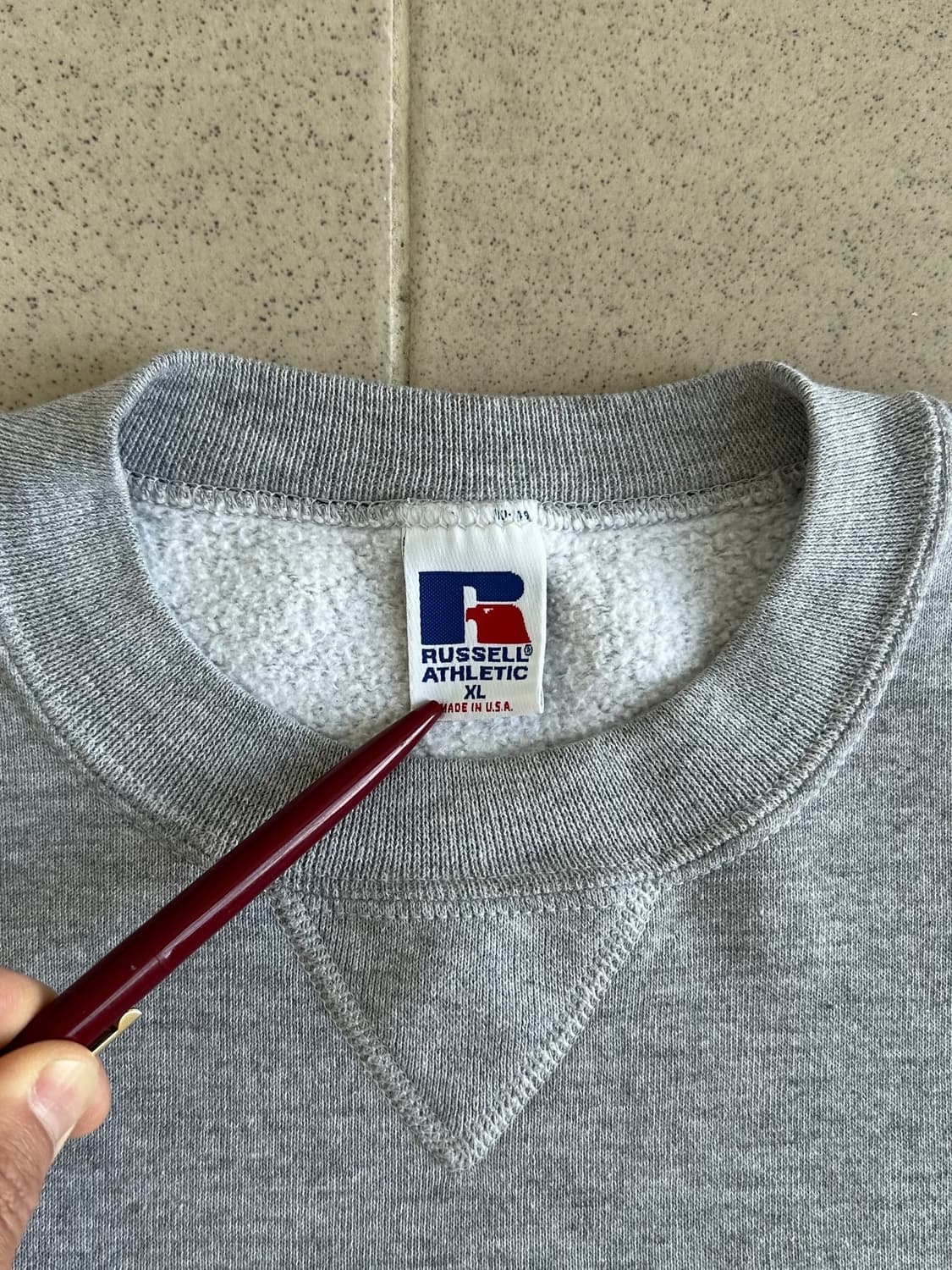 90s 빈티지 러셀 스웻셔츠 그레이 XL USA 상품이미지5