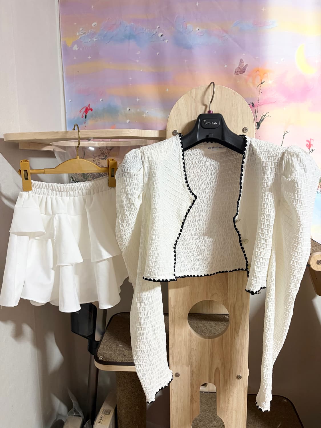 퍼프배색 가디건 상품이미지1