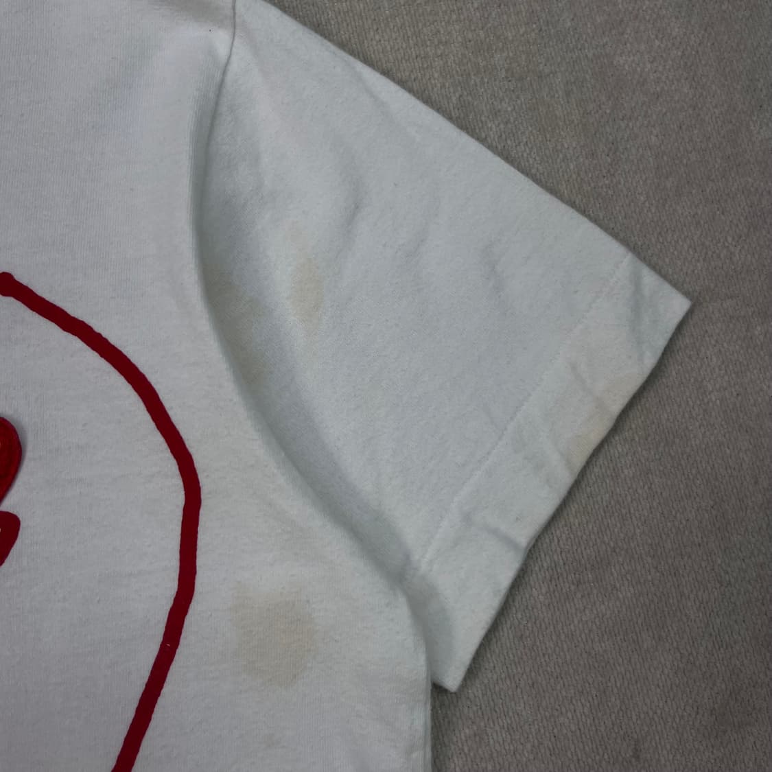 W 95 꼼데가르송 빅로고 하트와펜 반팔 티셔츠 상품이미지3