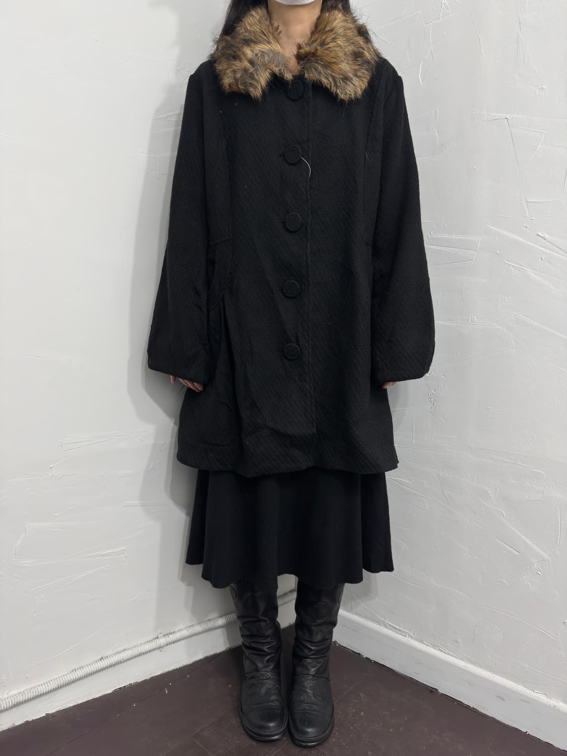 21stage fur detail coat 상품이미지1