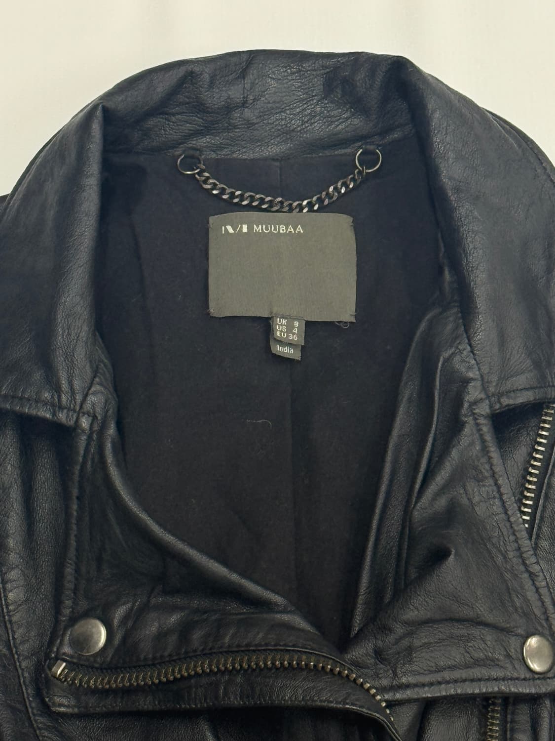 Muubaa  Lambskin 양가죽 100% 쇠맛 라이더 자켓 상품이미지4