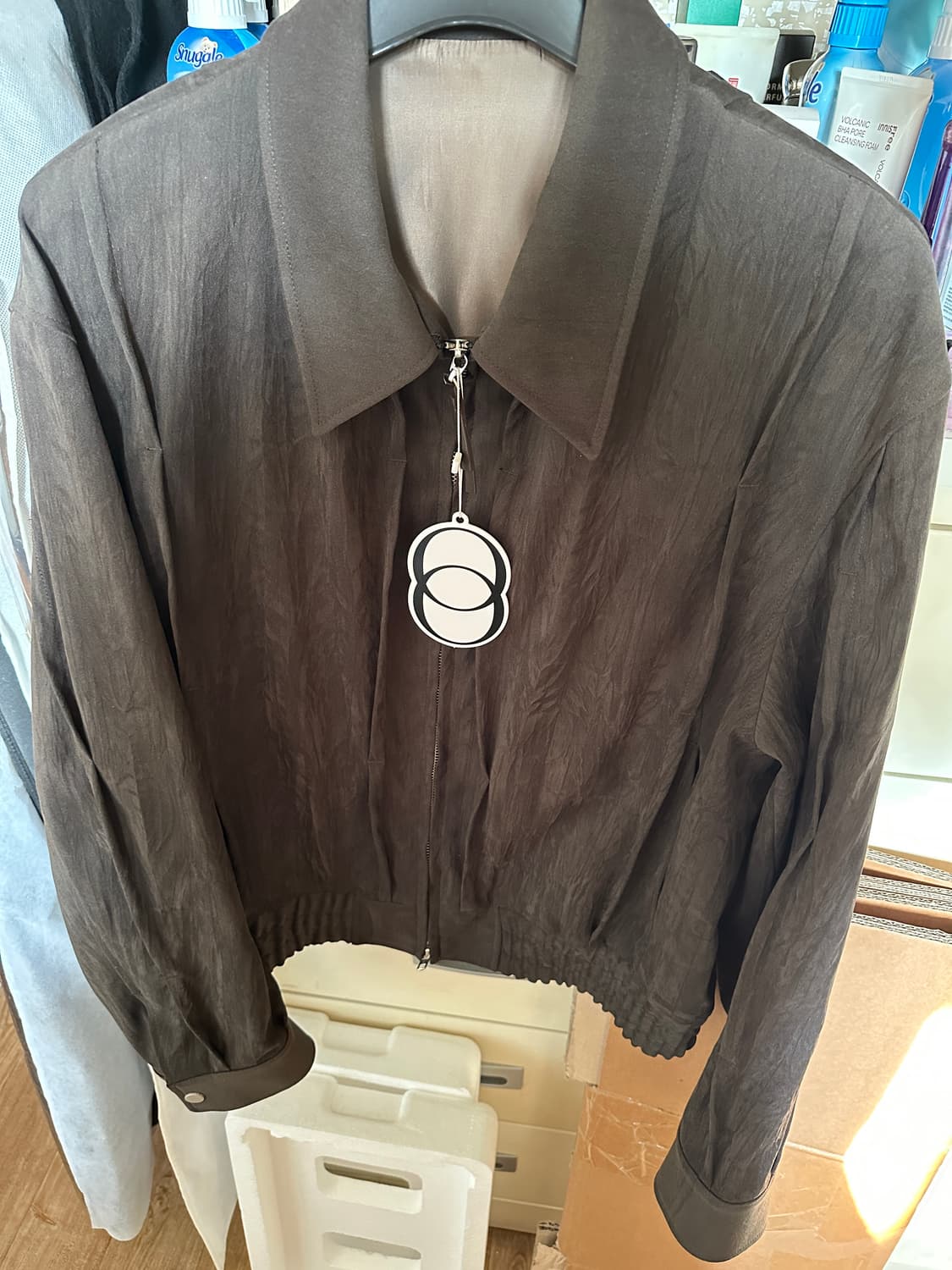 [46] 엘무드 닷츠 블루종 자켓 브라운 상품이미지1