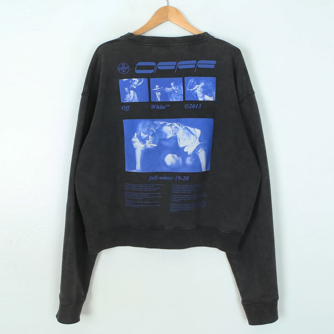 오프화이트 카라바지오 맨투맨 19FW 상품이미지2