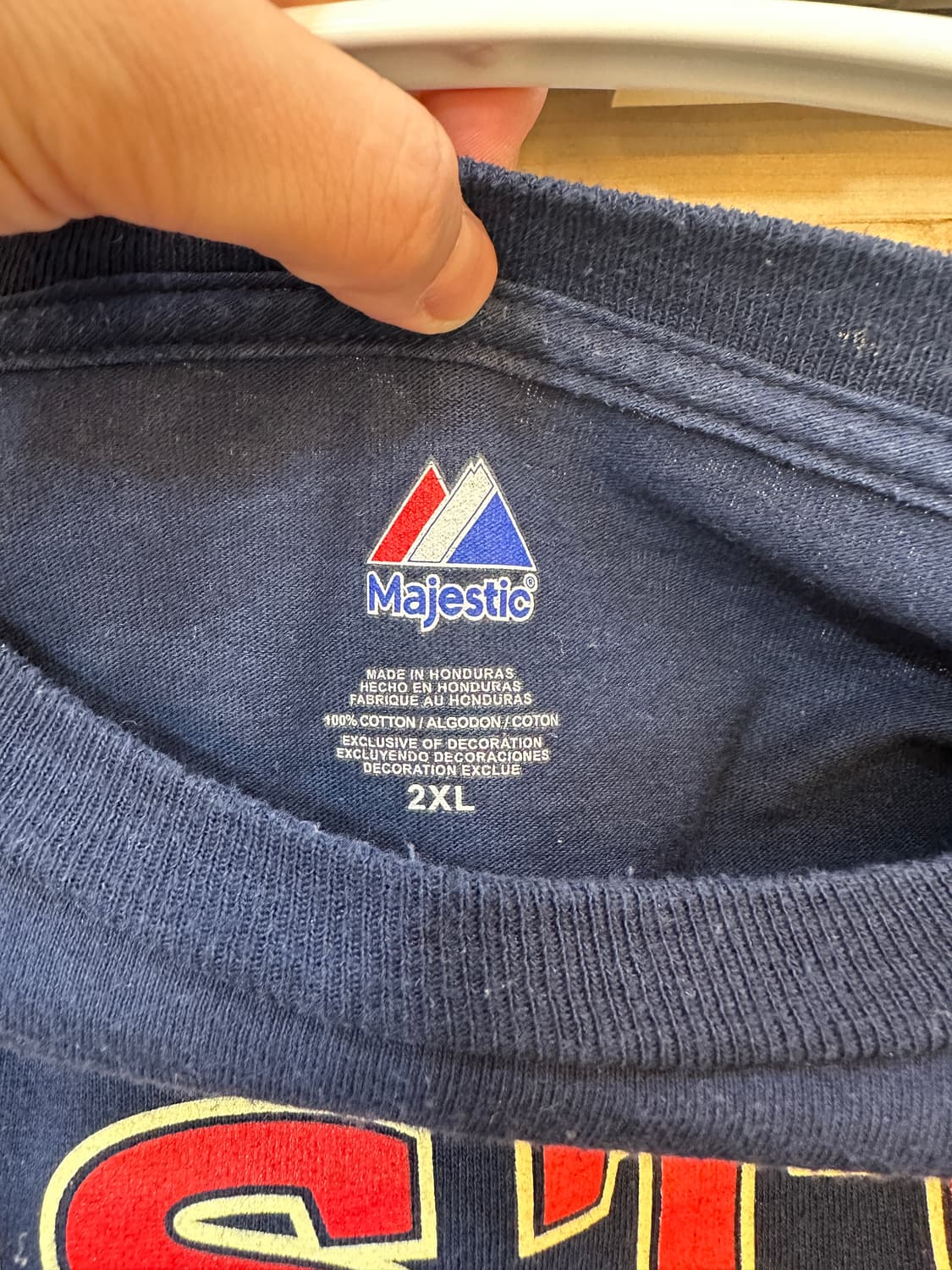 2XL)마제스틱 아메리칸 리그 보스턴 네이비 반팔티 상품이미지3