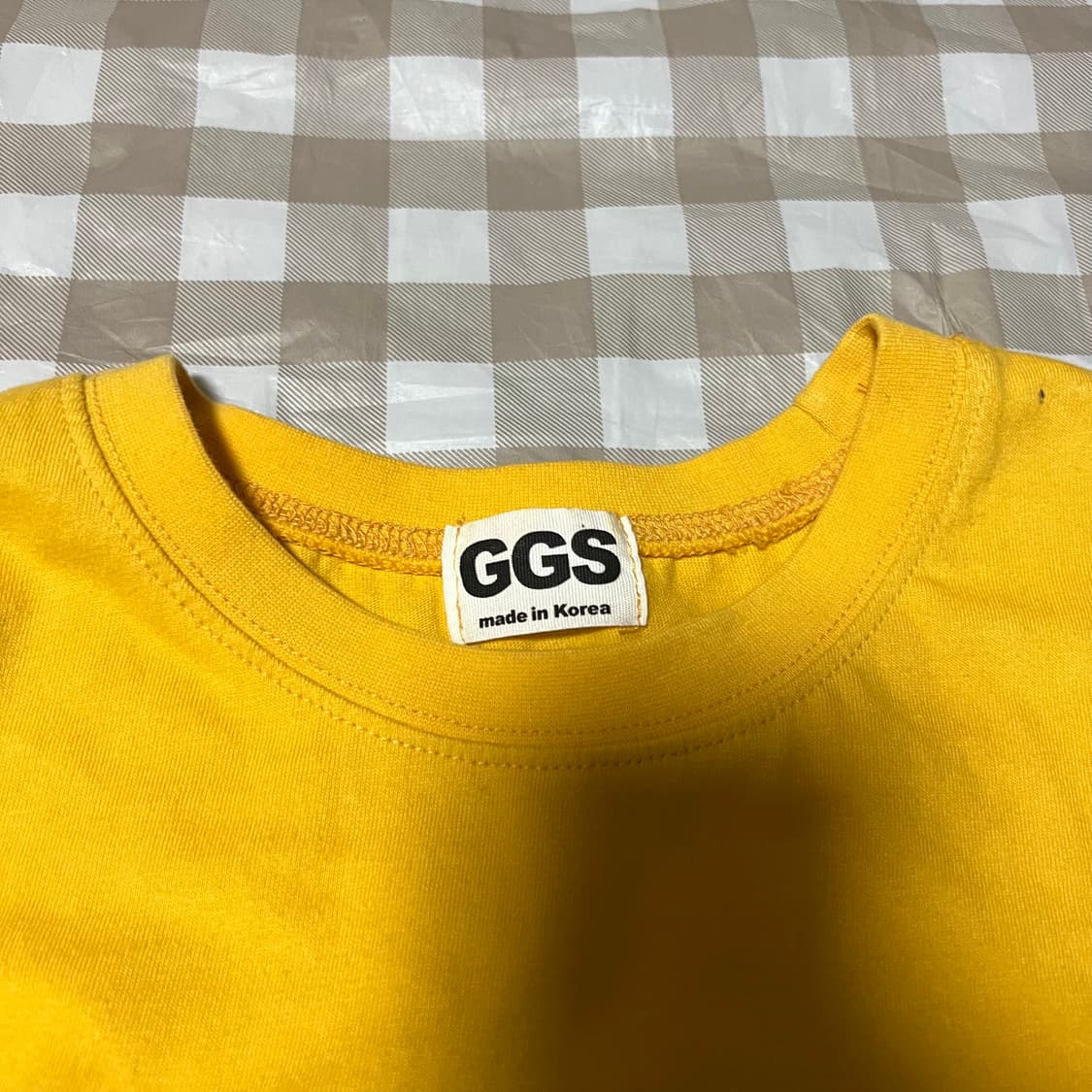 GGS 걸스 프린팅 보세 반팔 90-95 옐로우 머스타드 반팔티 상품이미지2