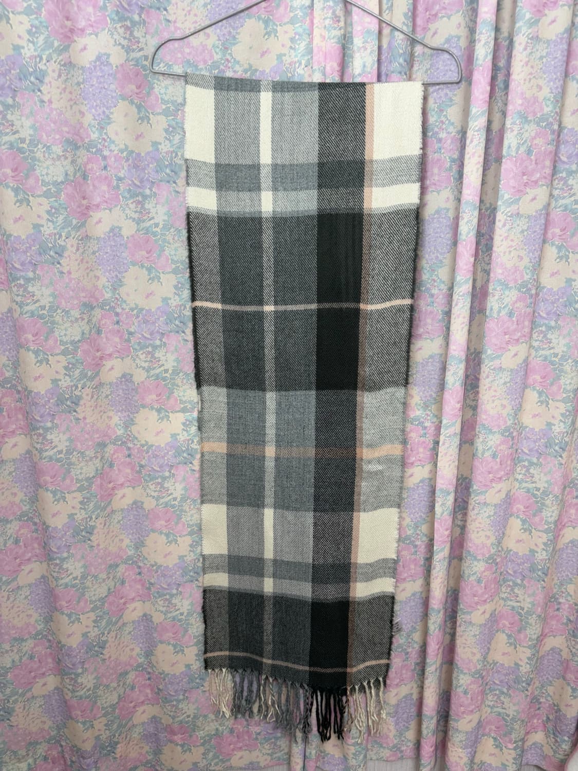 그레이 체크 머플러 상품이미지5