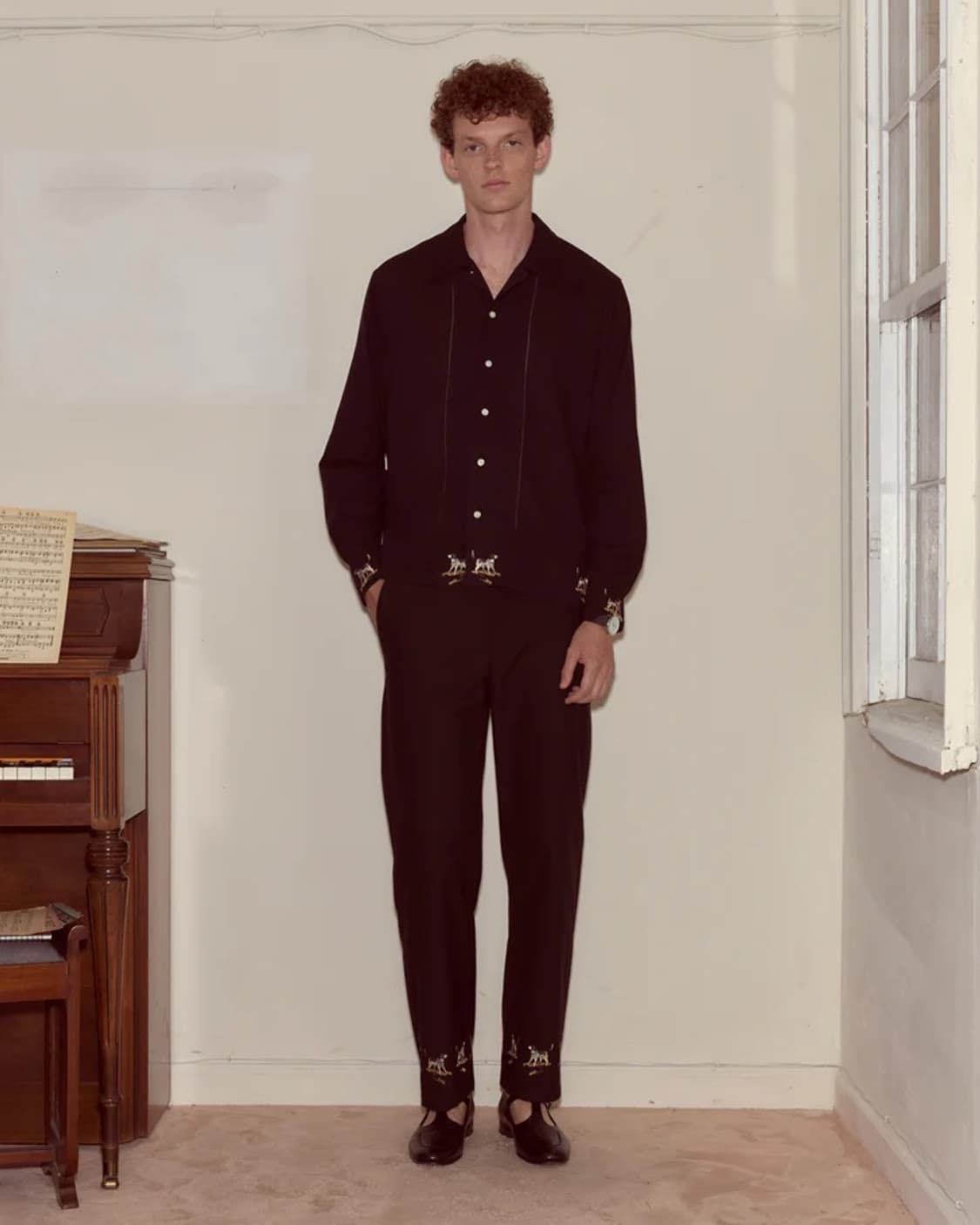 [L]보디 BODE Pointer 자수 셔츠/블랙 상품이미지3