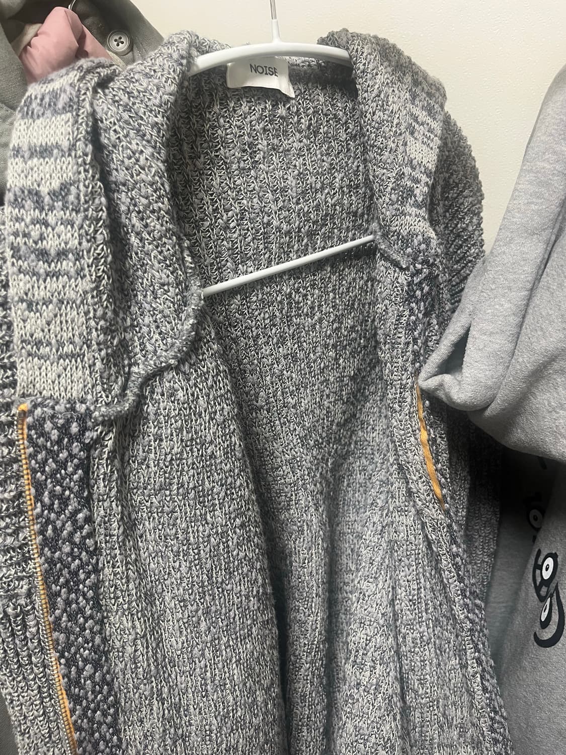 노이즈 자스티아 니트 후드집업 미드나잇 L사이즈 상품이미지4