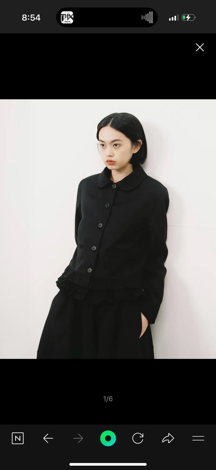 오헤시오 ROUND FRILL JACKET, BLACK 2size 상품이미지4