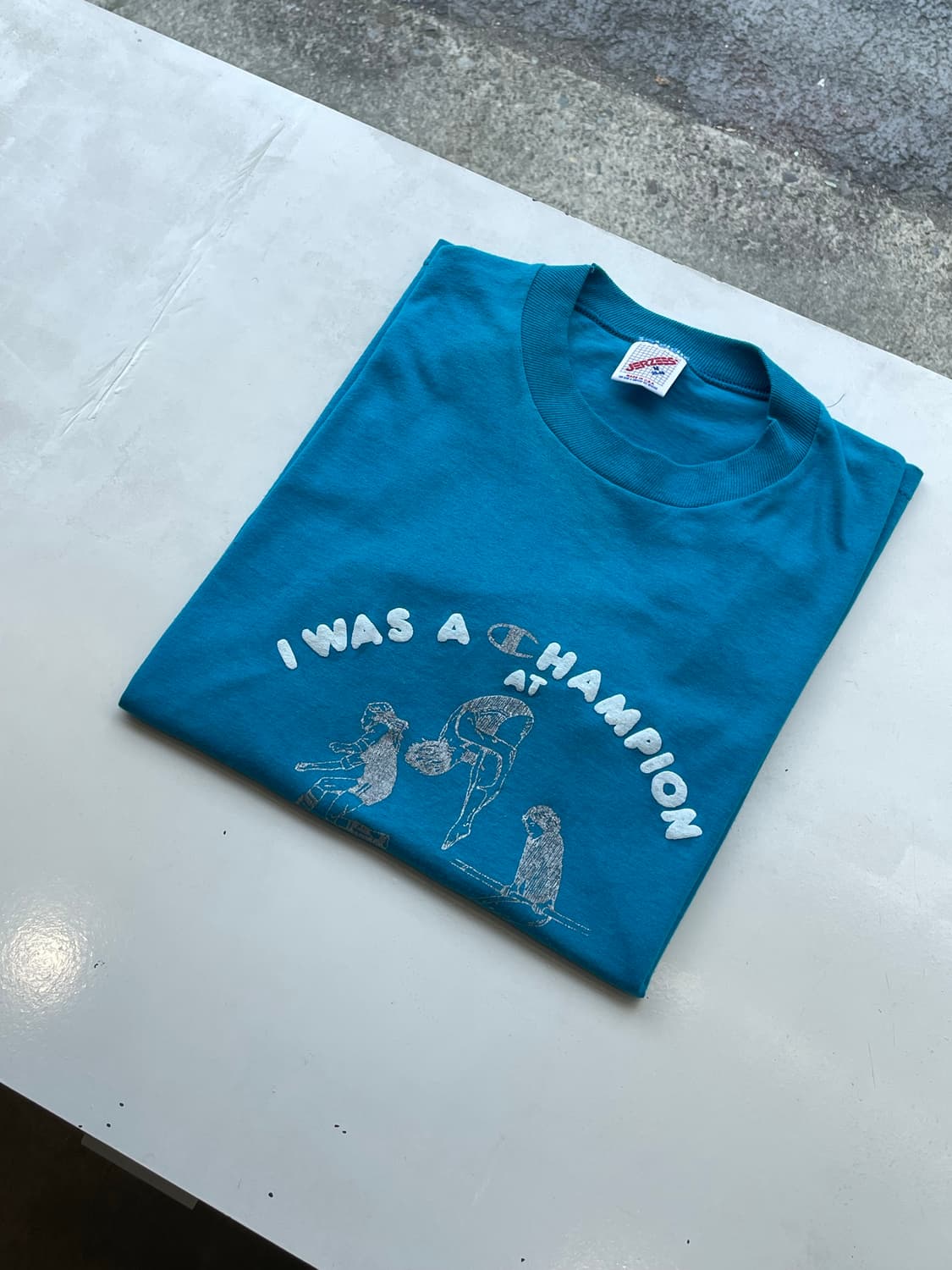80‘s USA “I was a champion” T-shirt M 상품이미지8