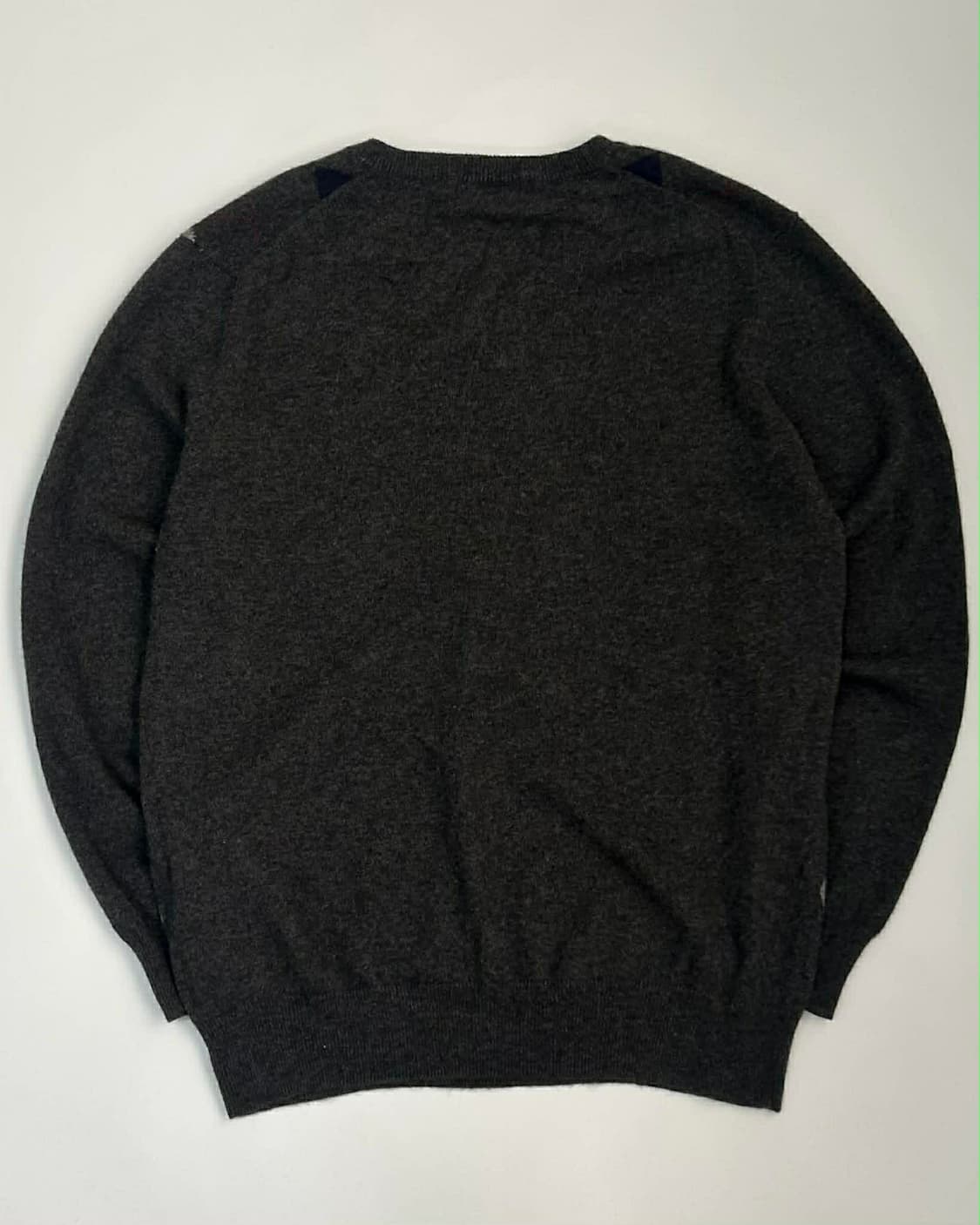 Japanesevintage 캐시미어100%  아가일 브이넥 니트 상품이미지3