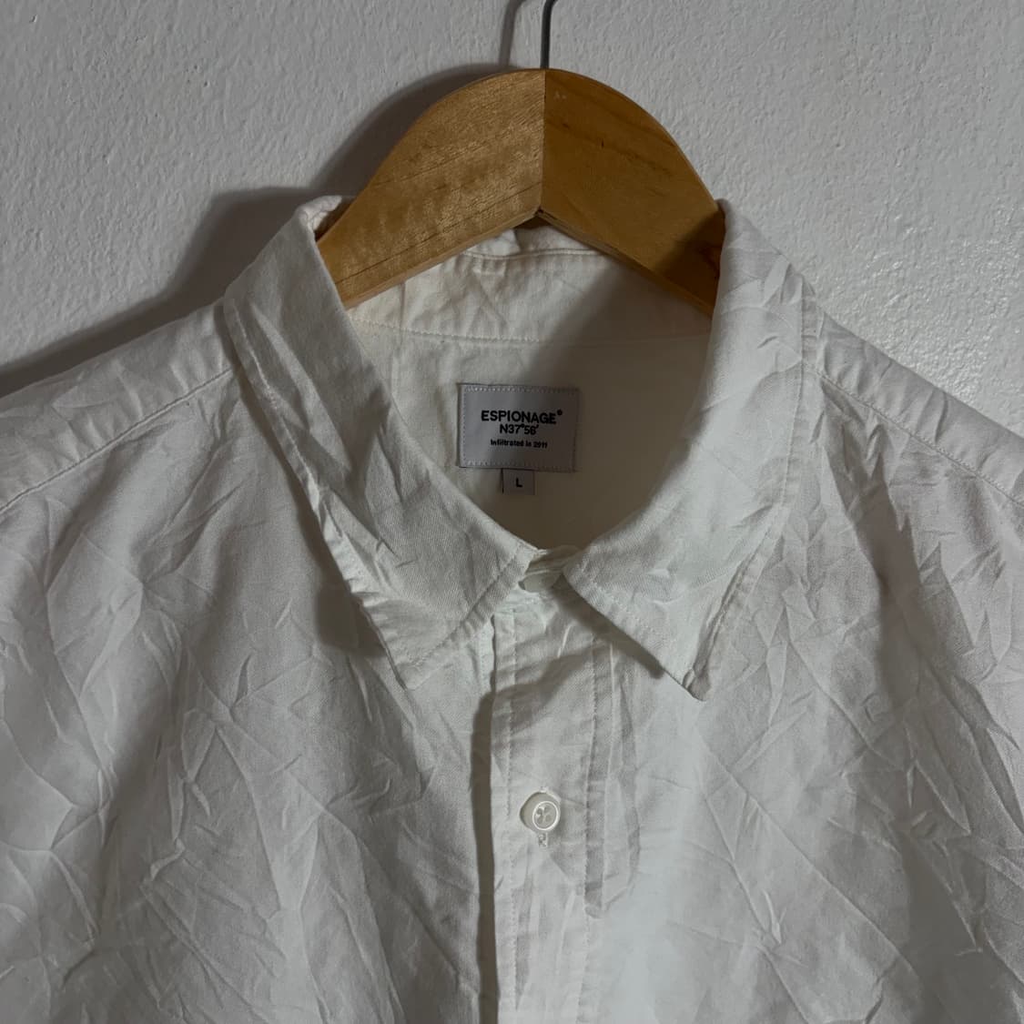 ESPIONAGE 옥스퍼드 화이트셔츠(L) 상품이미지3