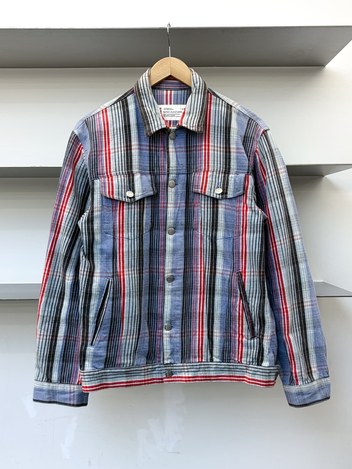 빅빌 투포켓 체크드 트러커 자켓 상품이미지1