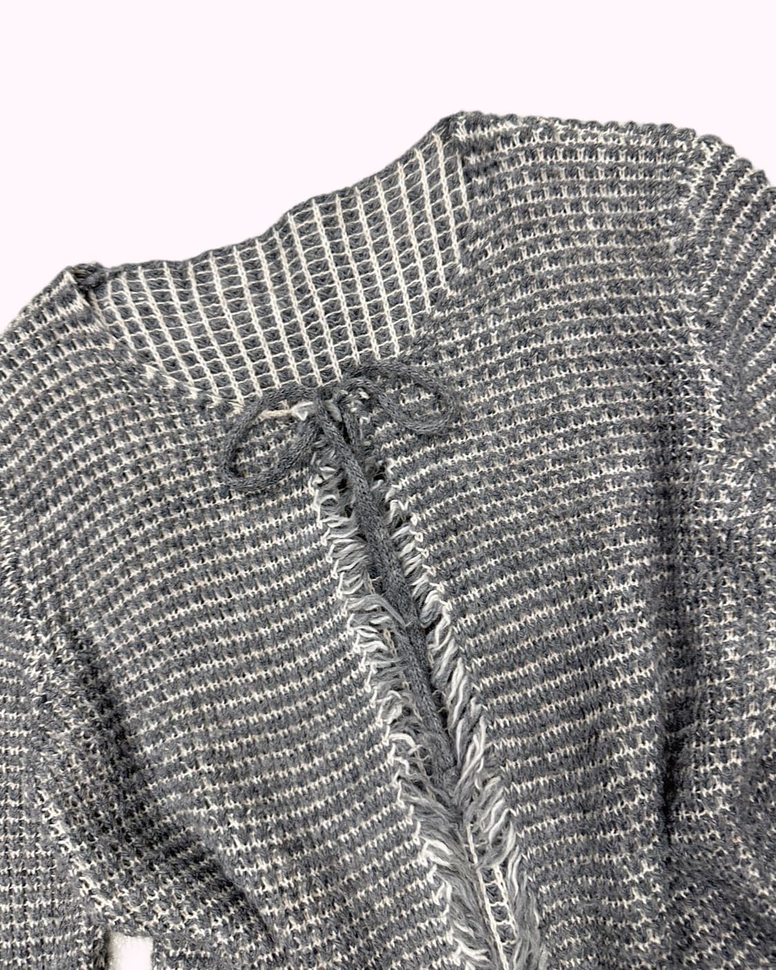 waffle knit ribbon cardigan 상품이미지2