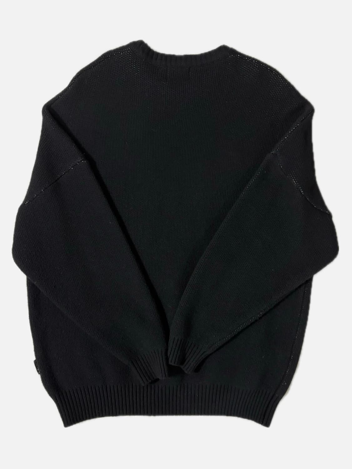 아조바이조 블랙 레터링 울 니트 스웨셔츠 상품이미지2