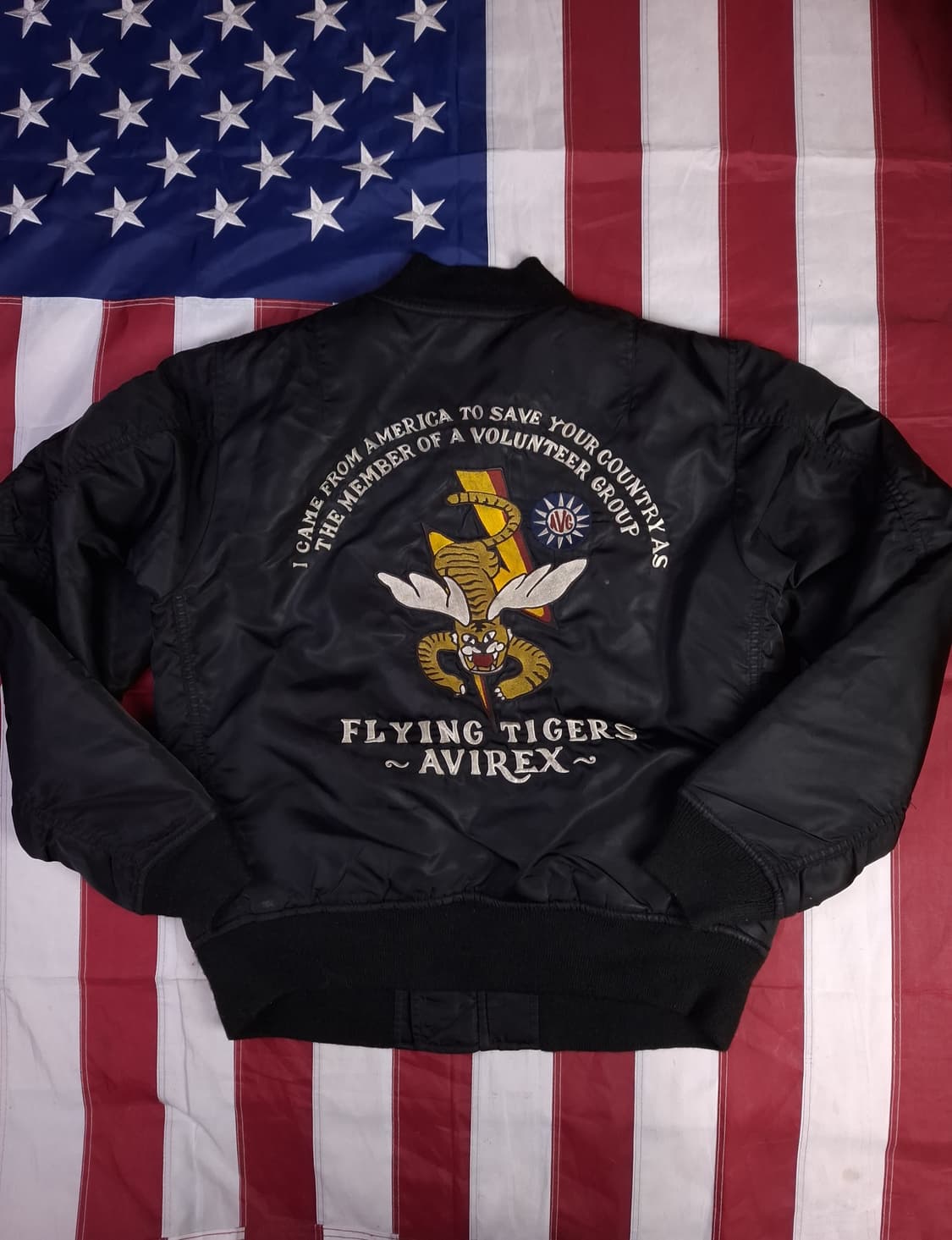 오리지날 아비렉스 플라잉 타이거즈 자수 MA-1 항공자켓 상품이미지1