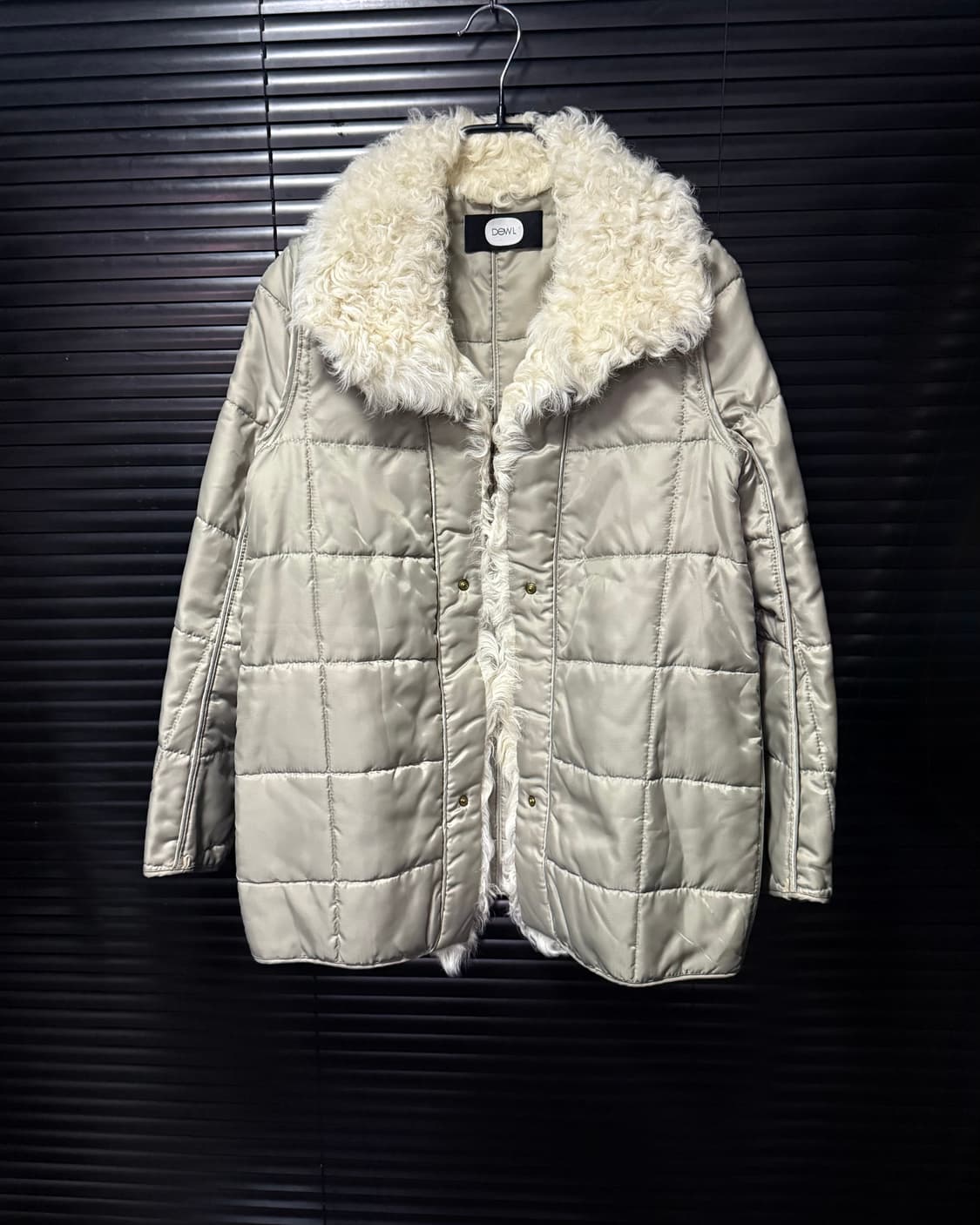 듀엘 하이넥 필드 야상 필드 자켓 코트 카키 지퍼 양털 가죽 스웨이드  상품이미지5